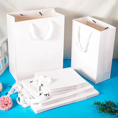 15Pcs 3 Sizes Rectangle Paper Gift Storage Tote Bags with Handle ABAG-TA0001-73A-1