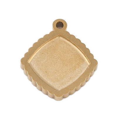 Ion Plating(IP) 304 Stainless Steel Pendant Cabochon Settings STAS-U019-49G-1