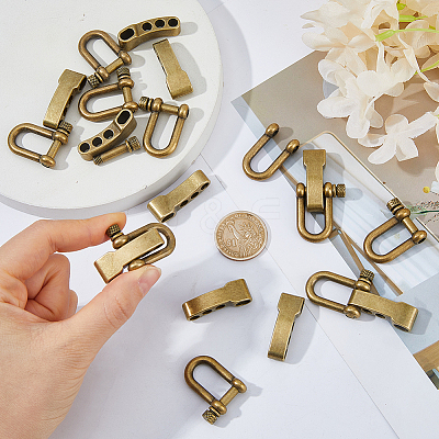 10 Bags Alloy Shackle Clasps FIND-DC0008-38AB-1