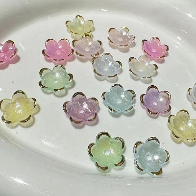 Acrylic Bead Caps FIND-WH0152-622B-1