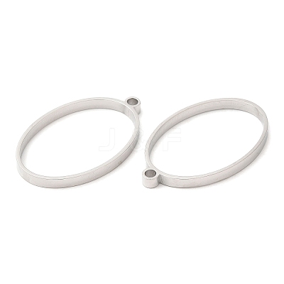 Non-Tarnish 304 Stainless Steel Open Back Bezel Oval Pendants LS-STAS-Z040-05P-1
