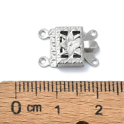 Non-Tarnish 304 Stainless Steel Box Clasp STAS-Q318-04P-1
