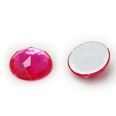 Imitation Taiwan Acrylic Rhinestone Flat Back Cabochons GACR-D003-16mm-02-1
