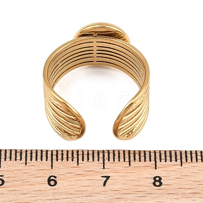 304 Stainless Steel Cuff Ring Components SA-CBA82C8-03B-G-1