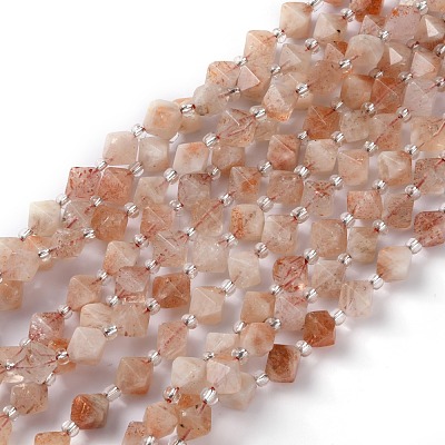 Natural Sunstone Beads Strands G-J390-A01-1