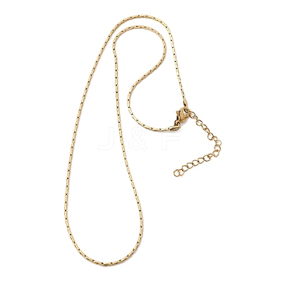 1.3MM 304 Stainless Steel Boston Link Chains Necklaces for Women Men NJEW-Z115-12G-02-1