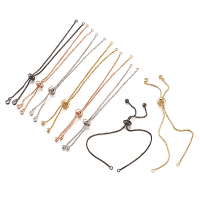 Rack Plating Eco-Friendly Brass Chain Bracelet Making KK-TA0007-84-RS-1