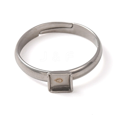 Adjustable 304 Stainless Steel Finger Rings Components SA-CBA8B85-09A-P-1