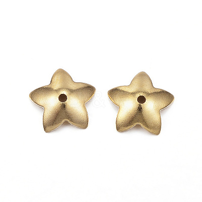 Ion Plating(IP) 304 Stainless Steel Flower Bead Cap STAS-G127-05G-1