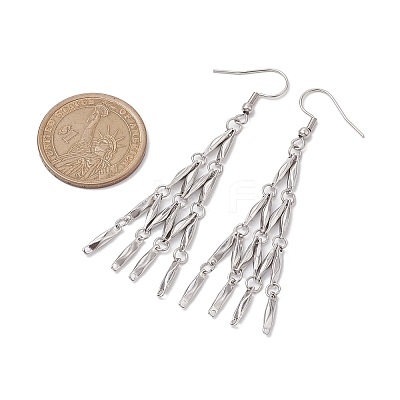 Non-Tarnish 304 Stainless Steel Link Bar Dangle Earrings EJEW-JE05965-02-1