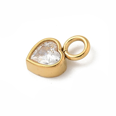 Ion Plating(IP) 304 Stainless Steel with Rhinestone Charms STAS-G351-14G-02-1