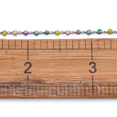 304 Stainless Steel Enamel Twisted Chains STAS-R100-40B-1