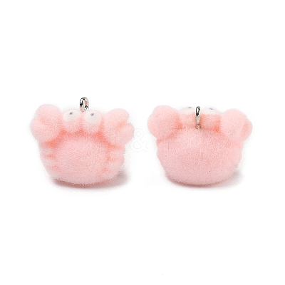 Flocking Opaque Resin Pendants RESI-F064-A20-1
