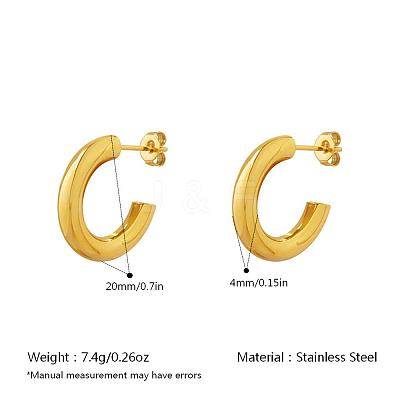 304 Stainless Steel Stud Earrings for Women IX6481-1-1