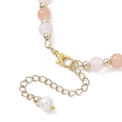 Glass Round Beaded Bracelets BJEW-JB12072-02-1