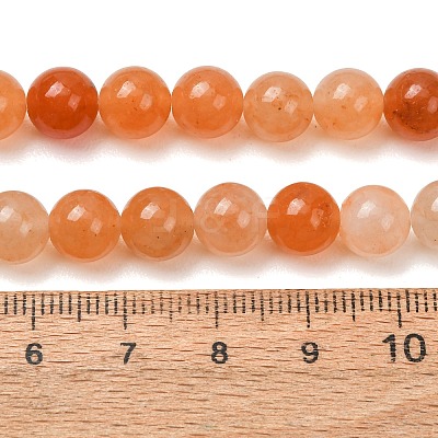 Natural Red Aventurine Beads Strands G-H067-A02-8MM-1