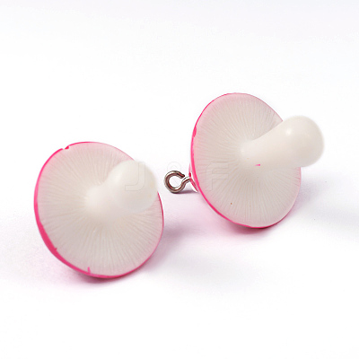 Resin Mushroom Pendants X-RESI-S295-M-1