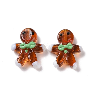 Gingerbread Man Handmade Lampwork Beads LAMP-G150-04-1