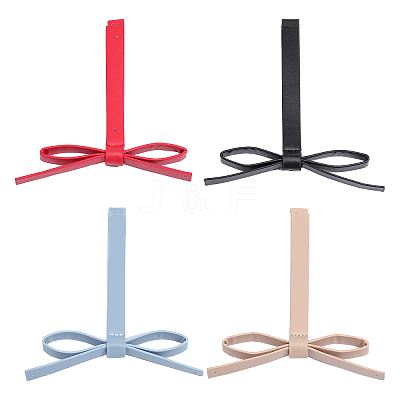 4Pcs 4 Colors PU Leather Ornament Accessories DIY-CA0005-50-1