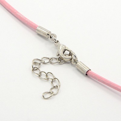 Leather Cord Necklace Making X-MAK-F002-M-1