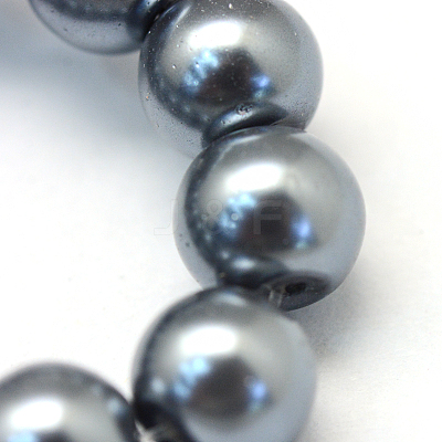 Baking Paint Pearlized Glass Pearl Round Bead Strands HY-Q003-4mm-12-1