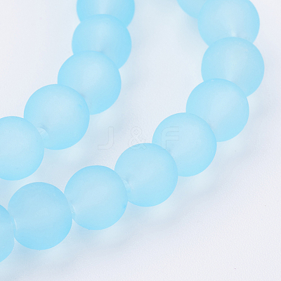 Baking Paint Transparent Glass Bead Strands X-GLAA-S031-6mm-2-1