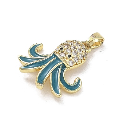 Ocean Brass Enamel Pendants RB-CBA2CEF-03G-01-1