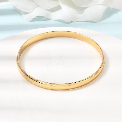 304 Stainless Steel Plain Bangles for Women Men BJEW-Z167-01G-03-1