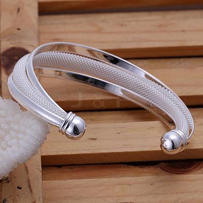 Trendy Brass Cuff Bangles For Women BJEW-BB12228-1
