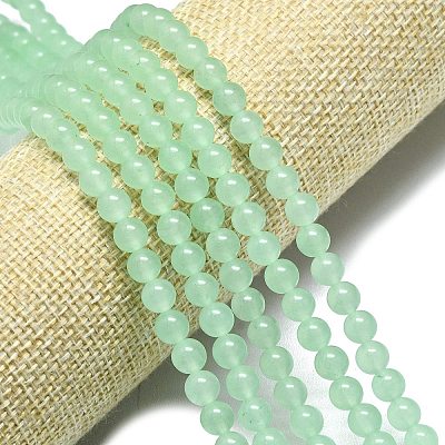 Natural Malaysia Jade Beads Strands G-L645-C01-4mm-12-1