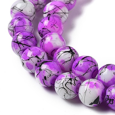 Drawbench & Baking Paint Glass Beads Strands GLAA-S176-11-1