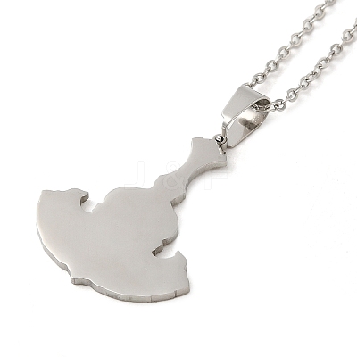 Non-Tarnish 201 Stainless Steel Pendant Necklaces NJEW-G118-04P-1