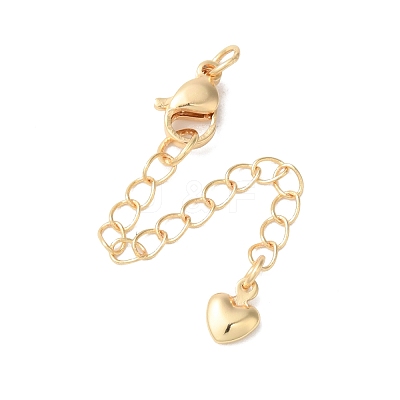 Rack Plating Brass Ends with Chain and Lobster Claw Clasps KK-F873-05LG-1