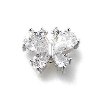 Brass Micro Pave Cubic Zirconia Pendants KK-D312-13S-1