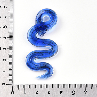 Handmade Gold Sand Lampwork Big Pendants LAMP-T023-11B-1