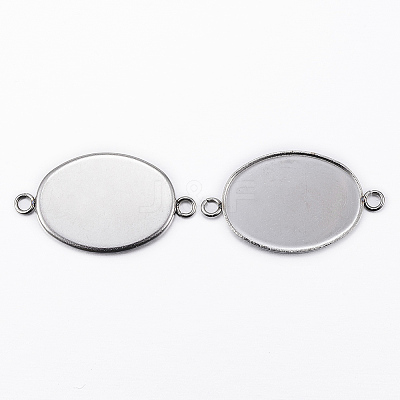 304 Stainless Steel Cabochon Connector Settings X-STAS-H394-01P-01-1