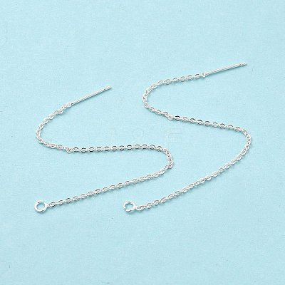 Rack Plating Brass Stud Earring Findings KK-E081-01S-1