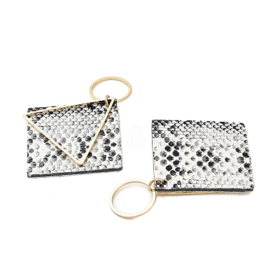 Brass with PU Leather Pendants FIND-Z048-08A-KCG-1