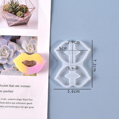 Lip Straw Topper Silicone Molds Decoration DIY-J003-12-1