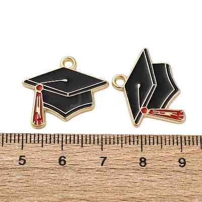 Graduation Season Alloy Enamel Pendants ENAM-V002-01B-KCG-1