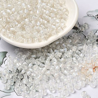 6/0 Transparent Inside Colours Glass Seed Beads SEED-P006-01A-15-1