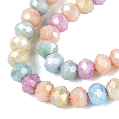 Anti-Tarnish Dyed Rondelle Glass Beads Strands EGLA-T021-3mm-17-17-1