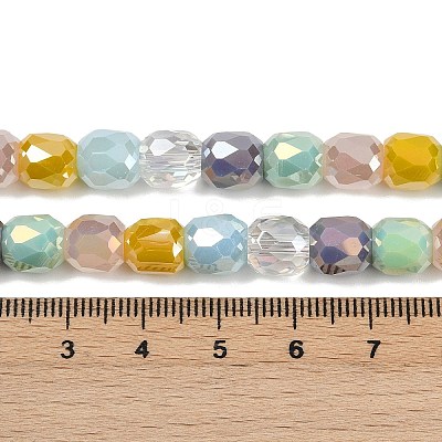 Electroplate Opaque Glass Beads Strands EGLA-G039-03A-01-1