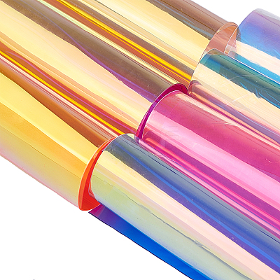 Clear Glitter PVC Vinyl Fabrics DIY-GF0001-71-1