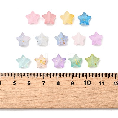 200Pcs Frosted Acrylic Charms OACR-FP0001-25-1