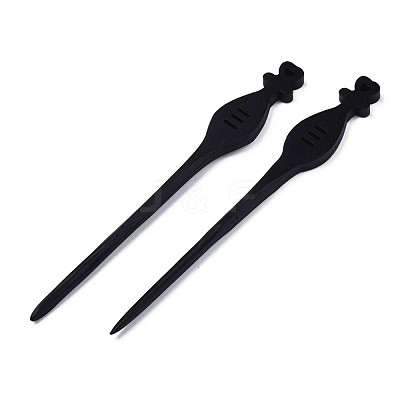 Vintage Schima Wood Hair Sticks Findings OHAR-N008-05-1