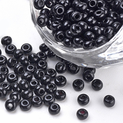 Baking Paint 8/0 Glass Seed Beads X-SEED-Q025-3mm-L05-1