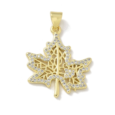 Brass Micro Pave Cubic Zirconia Pendants KK-M300-27G-03-1