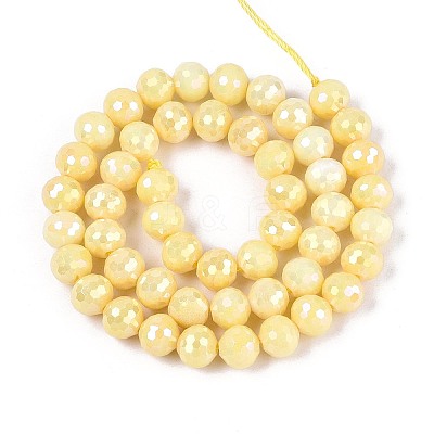 Anti-Tarnish Electroplate Glass Beads Strands LS-GLAA-N056-8mm-05-1