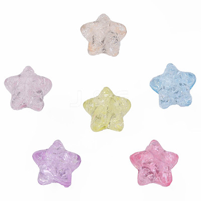 Transparent Crackle Acrylic Beads X-CACR-N006-13-A01-1